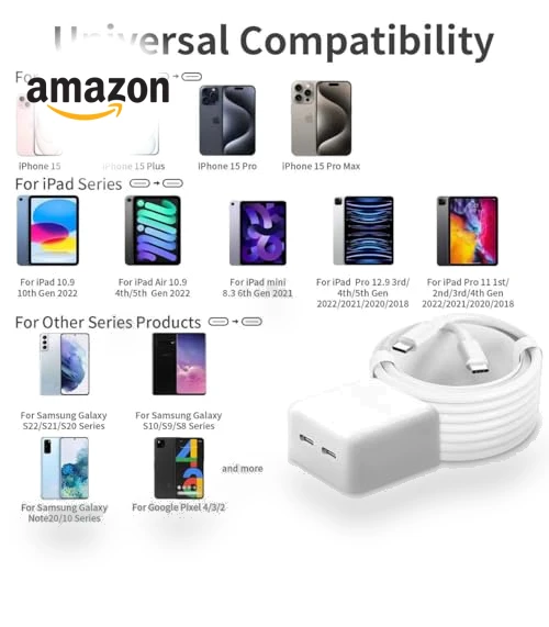 35W Dual USB-C Port Compact Power Adapter — Chargers & Adapters, Shenzhen Zhongjia Technology Co., Ltd