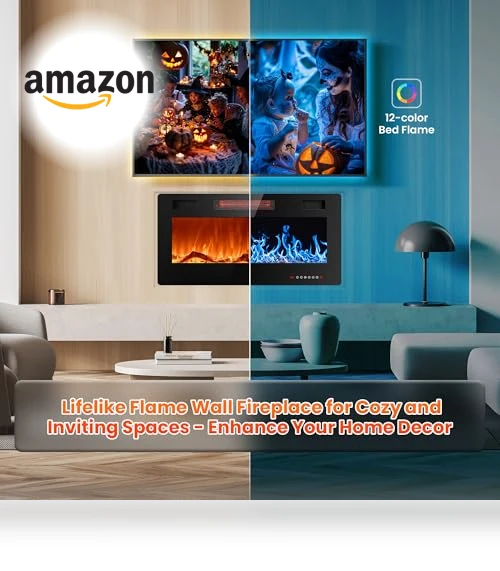 36 Inch Electric Fireplace Insert — Electric Heating Solutions, Joy Pebble