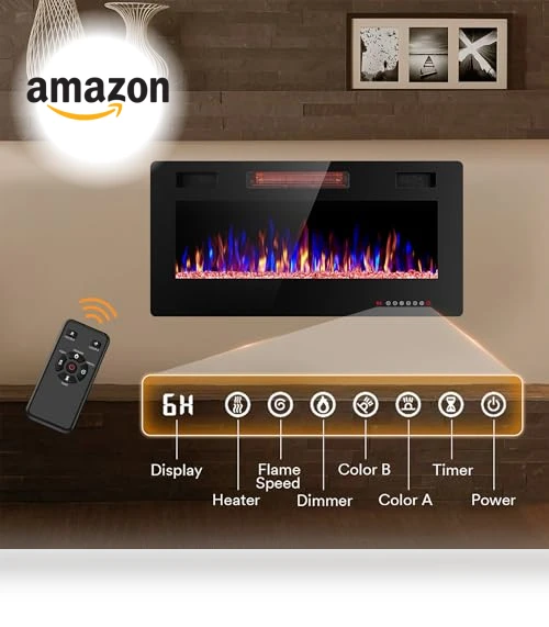36 Inch Electric Fireplace Insert — Electric Heating Solutions, Joy Pebble