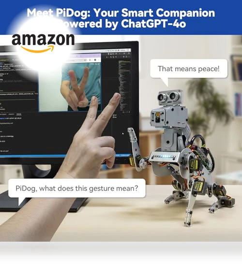 AI Robot Dog Kit for Raspberry Pi — Interactive Figures & Robots, SunFounder