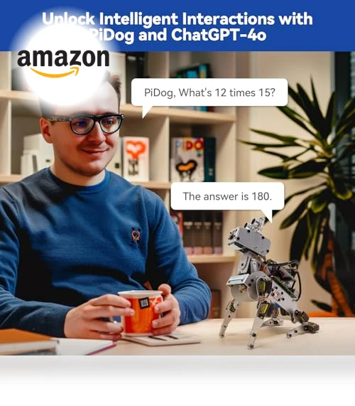 AI Robot Dog Kit for Raspberry Pi — Interactive Figures & Robots, SunFounder