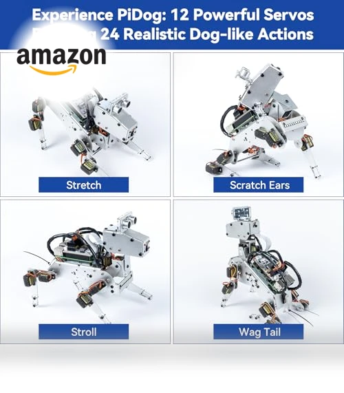 AI Robot Dog Kit for Raspberry Pi — Interactive Figures & Robots, SunFounder