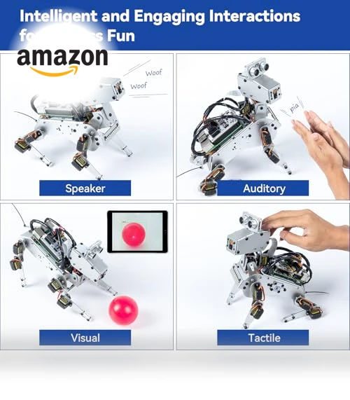 AI Robot Dog Kit for Raspberry Pi — Interactive Figures & Robots, SunFounder