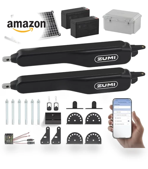 Automatic Solar Gate Opener for Dual Swing Gates — Openers, ZUMI