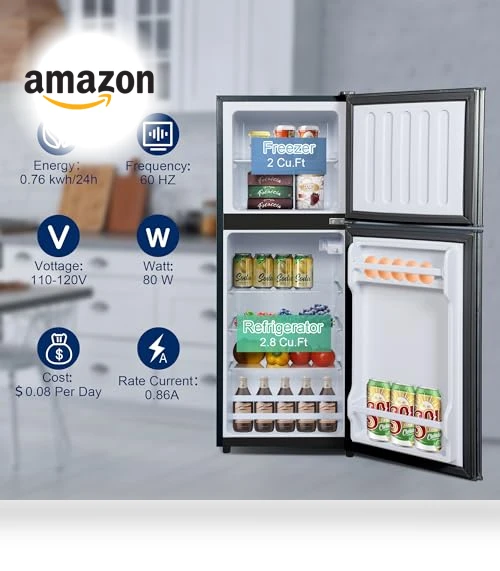 Compact Refrigerator with Freezer — Mini Fridges, rosmena