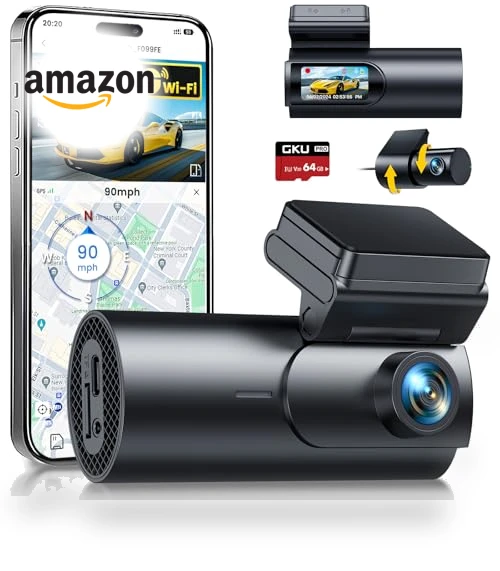 Dash Cam Front and Rear Camera — Rearview Cameras for Cars, GKU