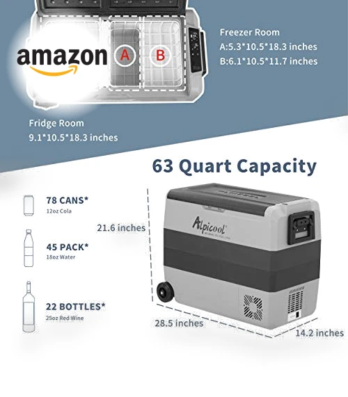Dual Temperature Control 12 Volt Refrigerator — Coolers & Fridges, Alpicool