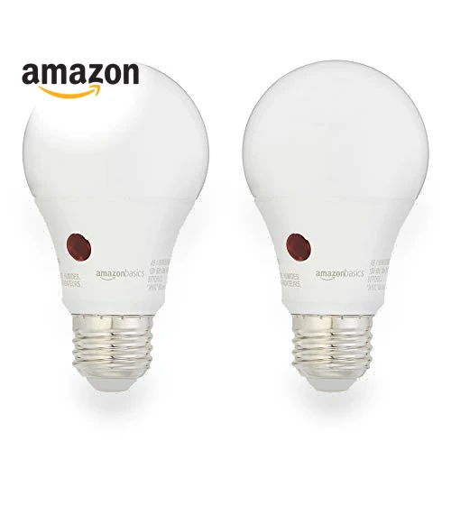 Dusk to Dawn Sensor LED Outdoor Light Bulb — Compact Fluorescent, Amazon Basics