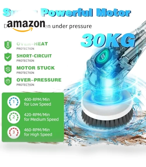 Electric Spin Scrubber — Brushes, Clenzo