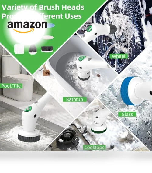 Electric Spin Scrubber — Brushes, Clenzo