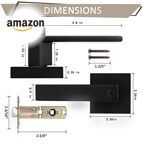 Entry Door Lever with Lock and Key — Deadbolts, Probrico