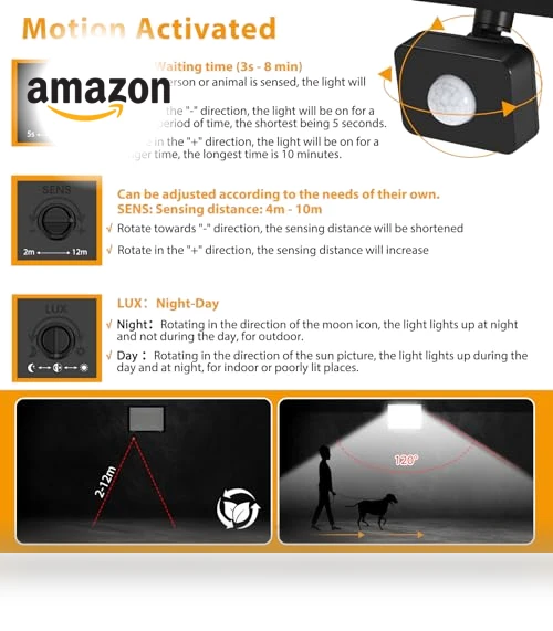 LED Motion Sensor Flood Light — Outdoor Security & Flood Lighting, YANYCN