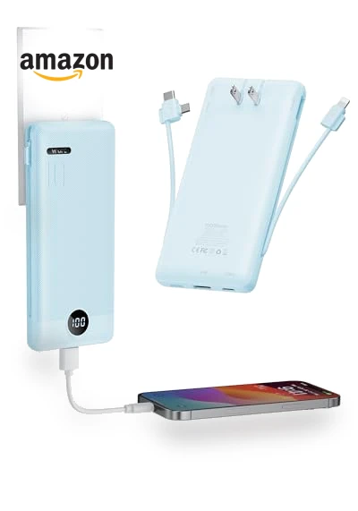 Portable Charger with Wall Plug and Cables — Mobile Power Solutions, VRURC