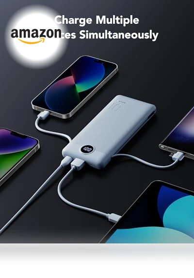 Portable Charger with Wall Plug and Cables — Mobile Power Solutions, VRURC