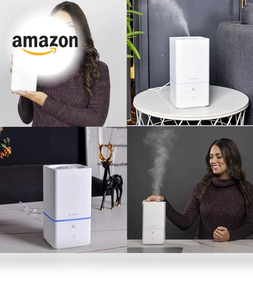 Premium Essential Oil Diffuser Humidifier Combo — Air Moisturizers, BlueHills