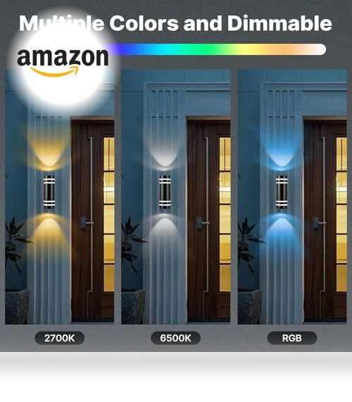Smart Color Changing Outdoor Wall Sconce — Garden Illumination, futxnziey