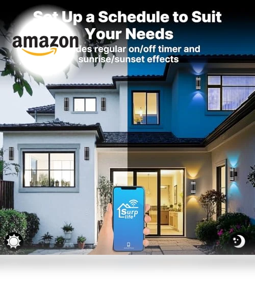 Smart Color Changing Outdoor Wall Sconce — Garden Illumination, futxnziey
