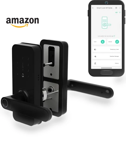 Smart Lever Lock with Fingerprint, Keypad, IC Card and App Control — Smart Home Security, YoLink