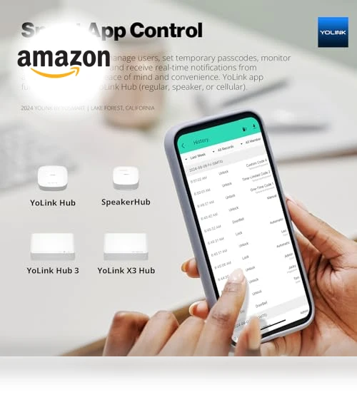 Smart Lever Lock with Fingerprint, Keypad, IC Card and App Control — Smart Home Security, YoLink