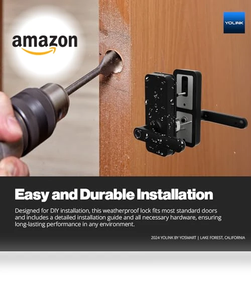 Smart Lever Lock with Fingerprint, Keypad, IC Card and App Control — Smart Home Security, YoLink