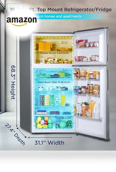 Top Mount Refrigerator with Freezer — Cold Storage Solutions, BLACK+DECKER