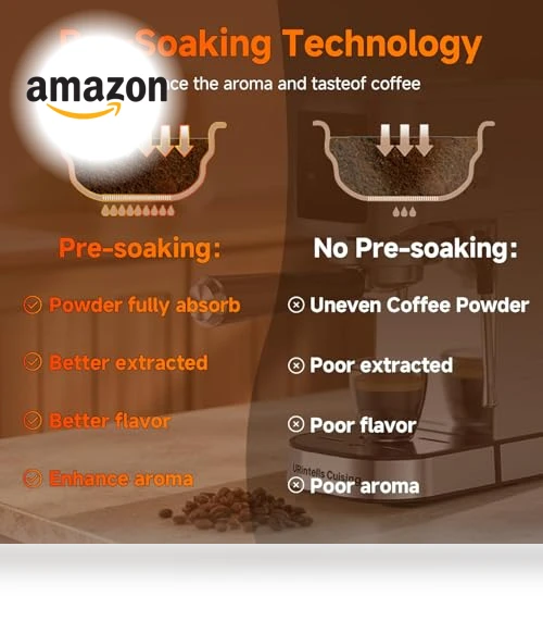 Touch Screen Stainless Steel Espresso Machine — Coffee & Espresso Combos, URintells Cuising