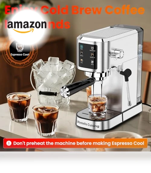 Touch Screen Stainless Steel Espresso Machine — Coffee & Espresso Combos, URintells Cuising