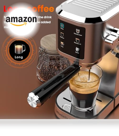 Touch Screen Stainless Steel Espresso Machine — Coffee & Espresso Combos, URintells Cuising