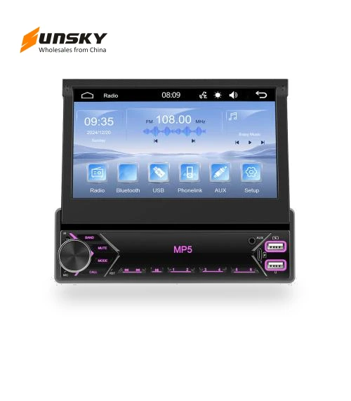 Universal Manual Retractable Screen Car MP5 Player — Digital Media Receivers