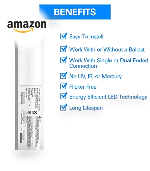 20 Pack 4FT LED T8 Hybrid Light Tube — Ballasts, Hykolity