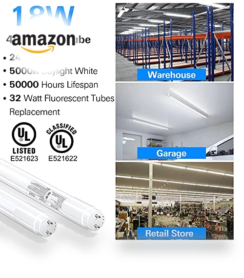 20 Pack 4FT LED T8 Hybrid Light Tube — Ballasts, Hykolity