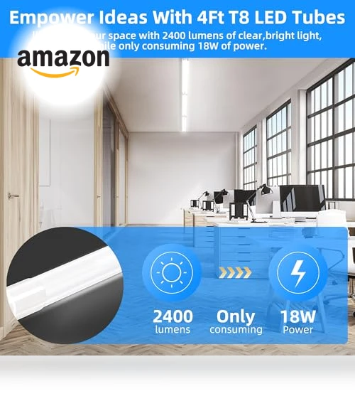 20 Pack 4FT LED T8 Hybrid Light Tube — Ballasts, Hykolity