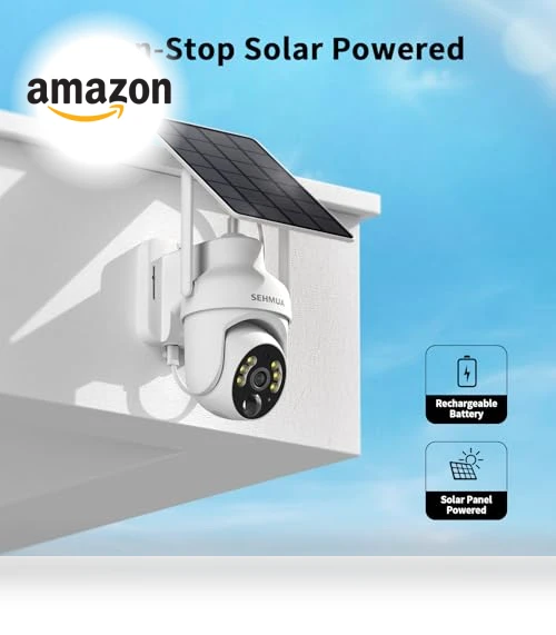 2K Solar Security Cameras Wireless Outdoor — Security Cameras, SEHMUA