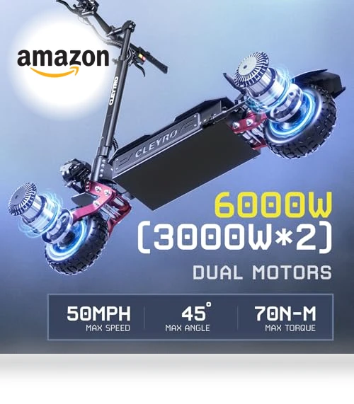 6000W Dual Motor E-Scooter — Push Scooters, Brigittebike