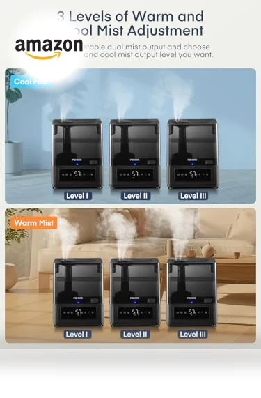 6L Warm and Cool Mist Humidifier — Air Moisturizers, FOHERE