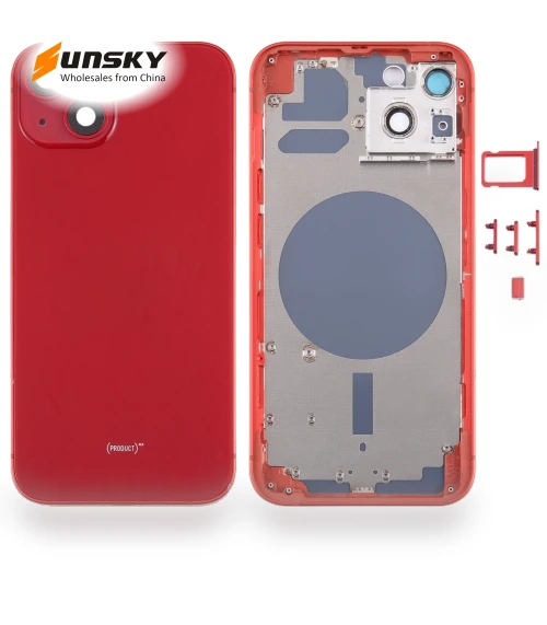 Back Housing Cover with SIM Card Tray & Side Keys & Camera Lens — Back Covers