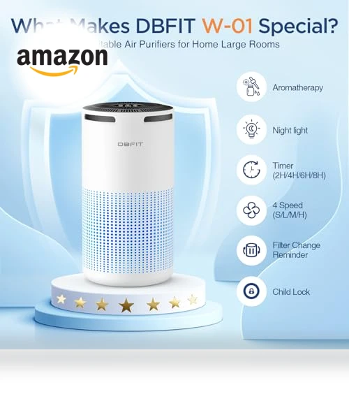 Large Room Air Purifier with Aromatherapy — HEPA Air Purifiers, DBFIT