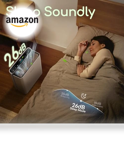 Large Room Air Purifier with PM2.5 Display — HEPA Air Purifiers, Afloia