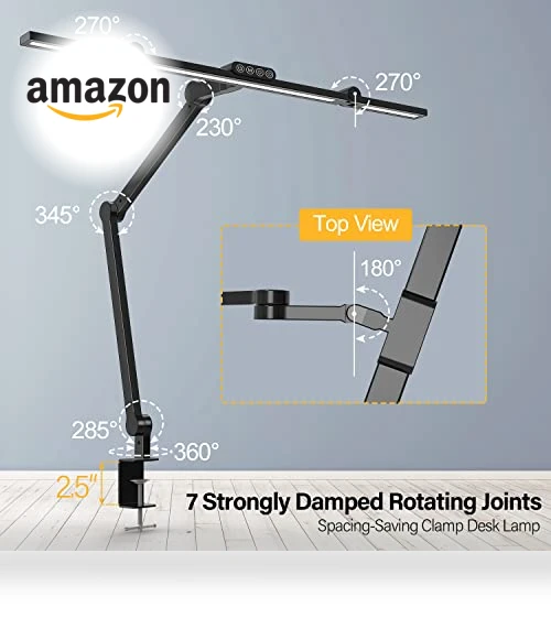 LED Desk Lamp with Clamp — Study & Desk Lighting, Micomlan