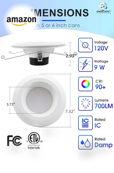 LED Recessed Lighting with Night Light — Overhead Lighting, E ENERGETIC LIGHTING