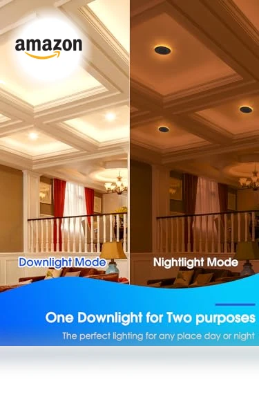 LED Recessed Lighting with Night Light — Overhead Lighting, E ENERGETIC LIGHTING