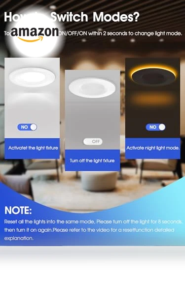 LED Recessed Lighting with Night Light — Overhead Lighting, E ENERGETIC LIGHTING