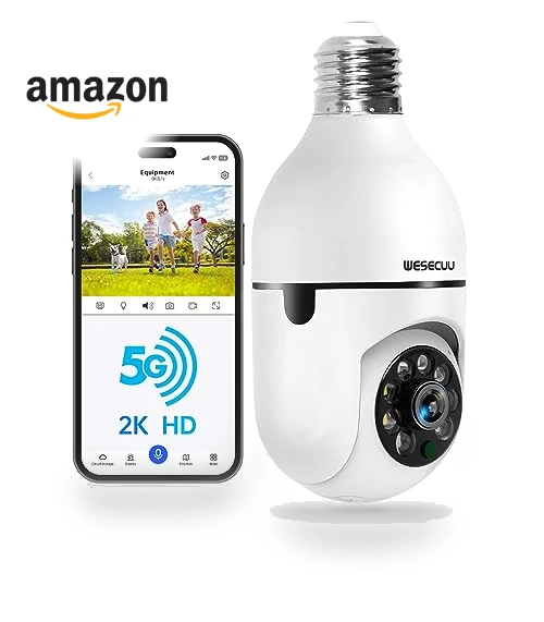 Light Bulb Security Camera — Security Cameras, WESECUU