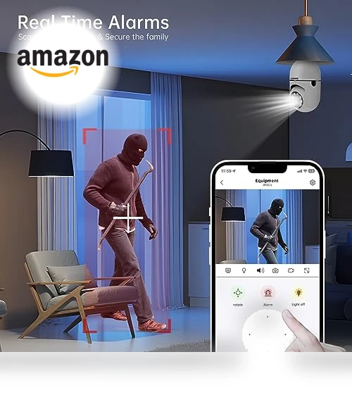 Light Bulb Security Camera — Security Cameras, WESECUU