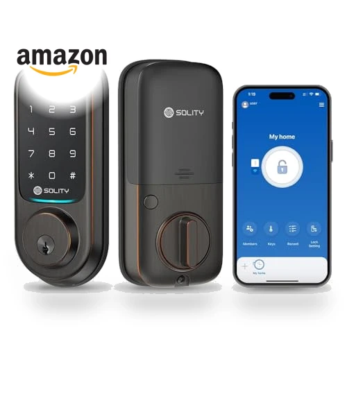 No-Hub Smart Digital Door Lock — Keyless Entry, SOLITY