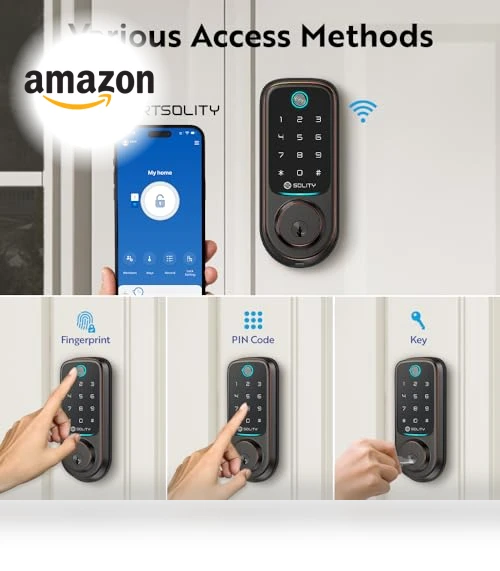 No-Hub Smart Digital Door Lock — Keyless Entry, SOLITY