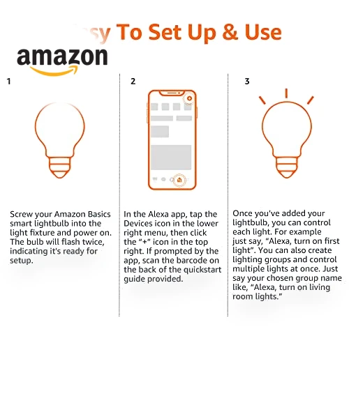 Smart A19 LED Light Bulb — LED, Amazon Basics