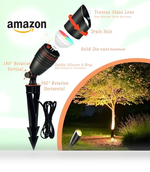 Smart RGB Color Changing Landscape Lighting — Garden Illumination, rosykite
