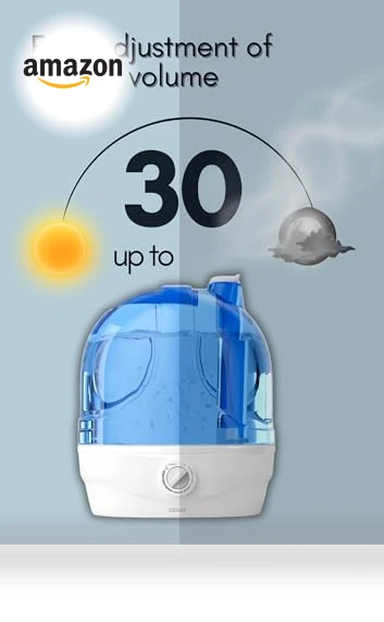 Ultrasonic Cool Mist Humidifier — Air Moisturizers, AZEUS