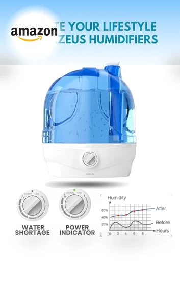 Ultrasonic Cool Mist Humidifier — Air Moisturizers, AZEUS